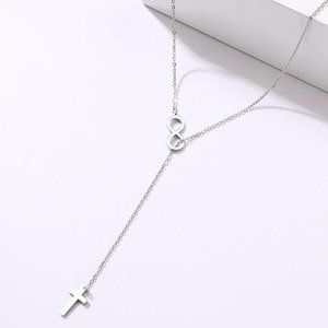 Dainty Cross Shape Link Necklace